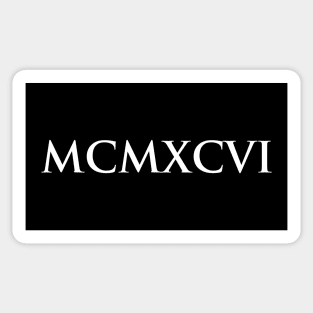 1996 MCMXCVI (Roman Numeral) Sticker